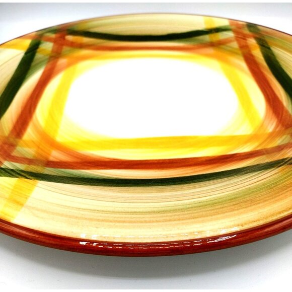 Serving Platter Vernonware Homespun Chop Plate Metlox Poppytrail Vintage 1950s - Picture 4 of 12